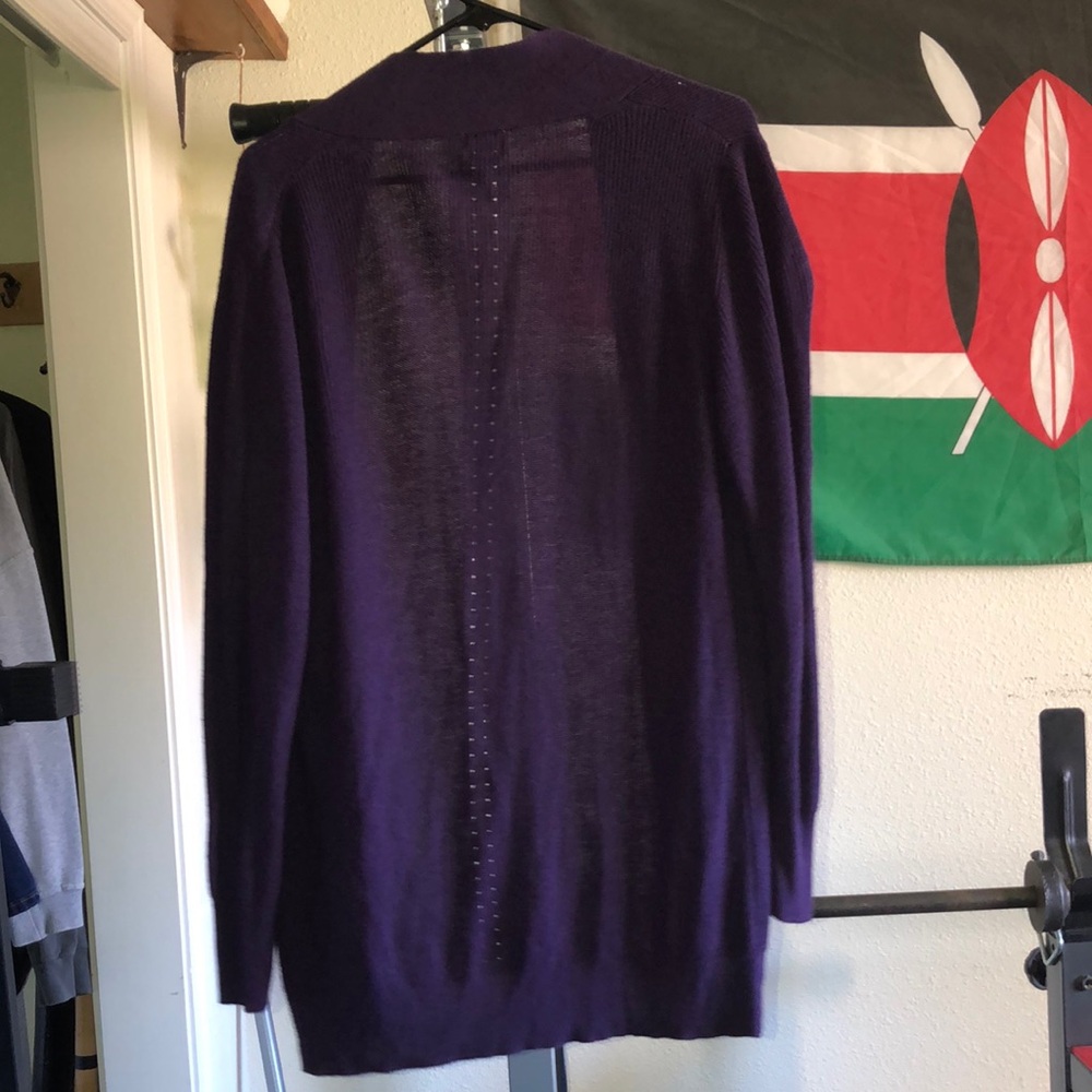 Purple Open Front Cardigan - Picture 3 of 4